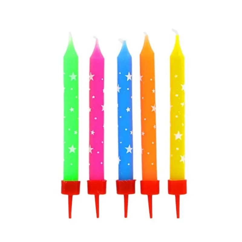 Cerf Dellier Bougies multicolores étoiles (x 10)
