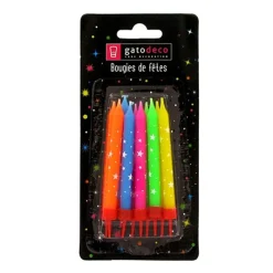 Cerf Dellier Bougies multicolores étoiles (x 10)