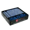 Cerf Dellier Bougies torsadées 8 cm et bobèches bleues (x 70)