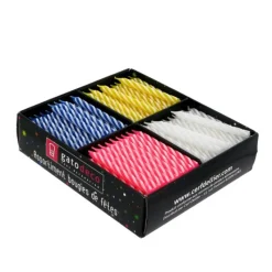 Cerf Dellier Bougies torsadées 6 cm fines assorties (x 250)