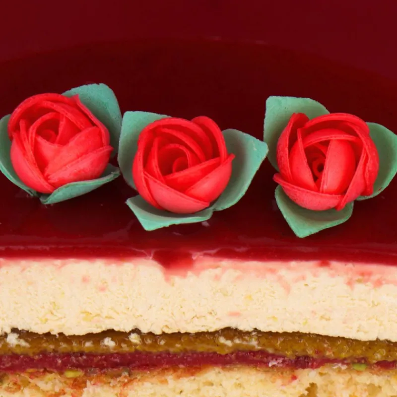 Cerf Dellier Boutons de rose rouge (x15)