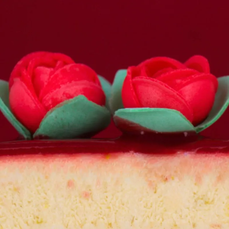 Cerf Dellier Boutons de rose rouge (x15)