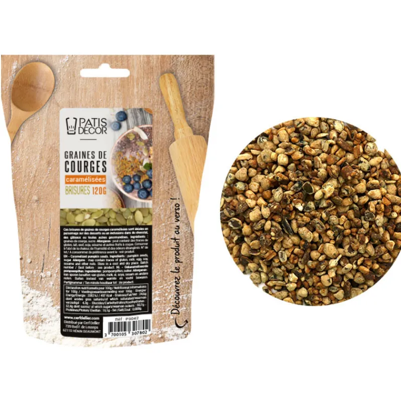 Cerf Dellier Brisures de graines de courge caramélisées 120 g