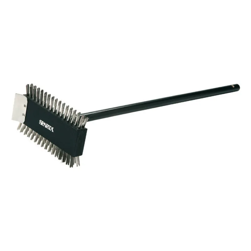 Cerf Dellier Brosse métallique avec long manche 20,5 cm