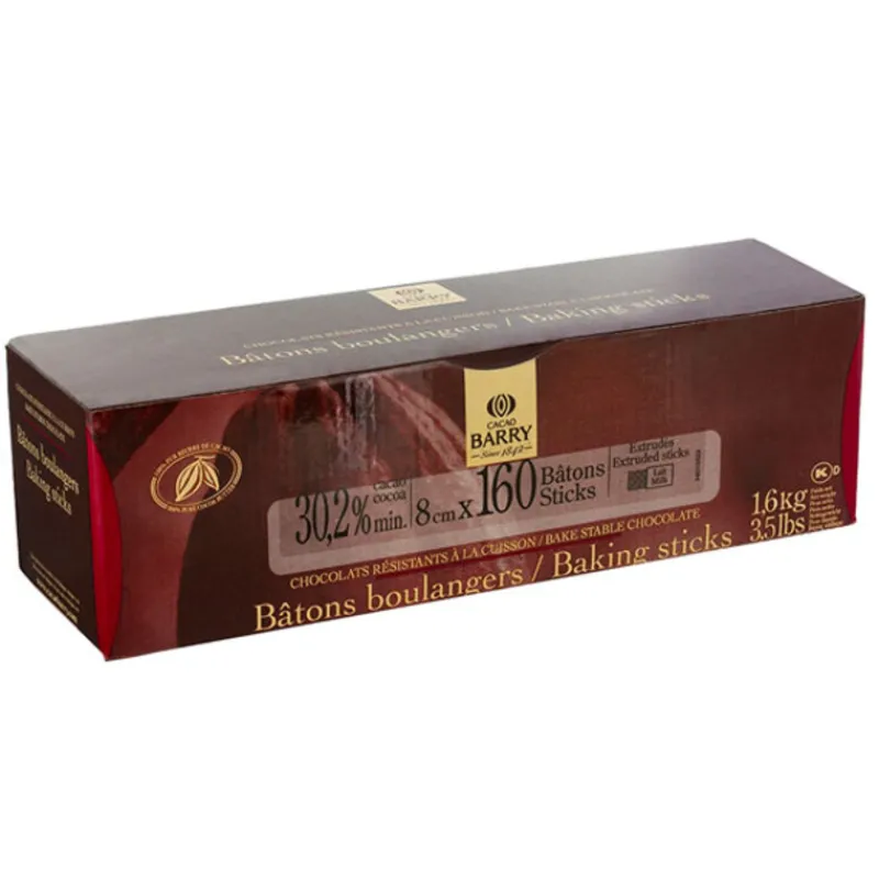 Cerf Dellier Bâtons boulangers chocolat au lait Barry (x160)