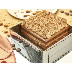 Cerf Dellier Cadre à entremets extensible inox carré 20 à 37 cm De Buyer