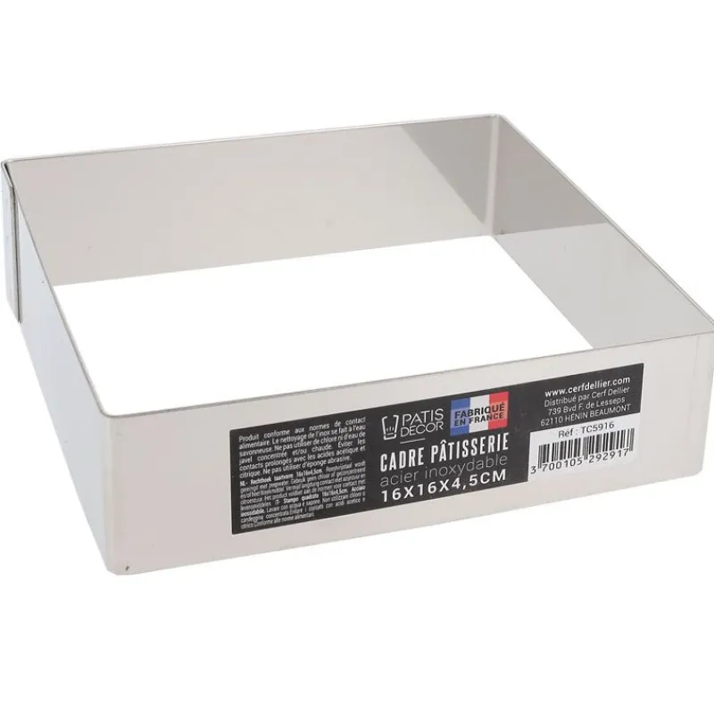 Cerf Dellier Cadre à mousse inox H 4,5 cm 16 x 16 cm