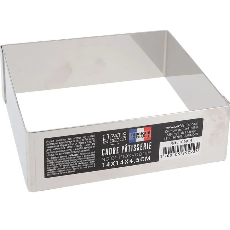 Cerf Dellier Cadre à mousse inox H 4,5 cm 14 x 14 cm