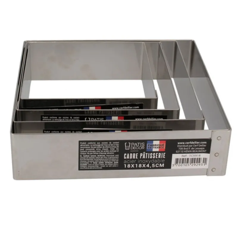 Cerf Dellier Cadre à mousse inox H 4,5 cm 26 x 26 cm