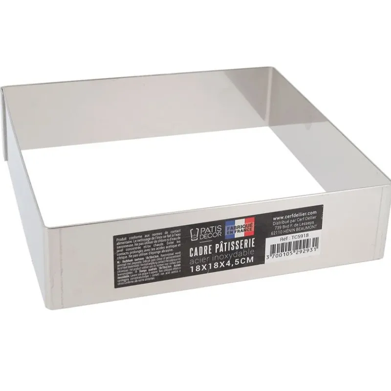 Cerf Dellier Cadre à mousse inox H 4,5 cm 18 x 18 cm
