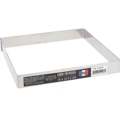 Cerf Dellier Cadre à pâtisserie inox H 2 cm - 16 x 16 cm