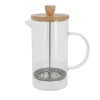 Cerf Dellier Cafetière à piston en verre couvercle bambou  - 1000 ml
