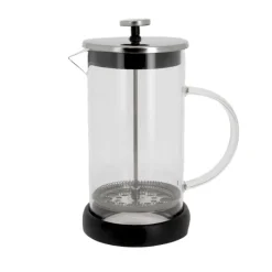 Cerf Dellier Cafetière à piston en verre couvercle noir - 1000 ml