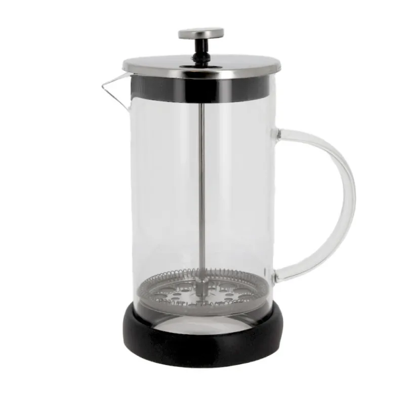 Cerf Dellier Cafetière à piston en verre couvercle noir - 1000 ml