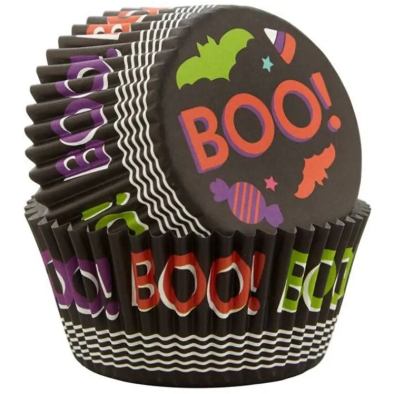 Cerf Dellier Caissette cupcake Halloween Boo Wilton (x75)