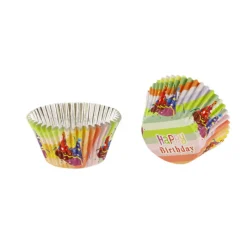 Cerf Dellier Caissette cupcake Happy Birthday Fête (x30)