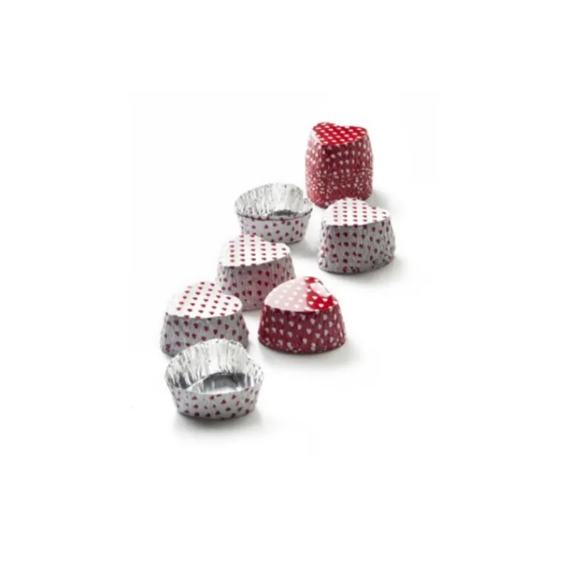 Cerf Dellier Caissettes à pralinés coeurs assorties (x36)