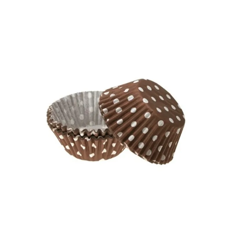 Cerf Dellier Caissettes cupcake chocolat à pois (x60)