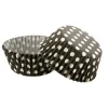 Cerf Dellier Caissettes cupcakes noires à pois blancs (x50)