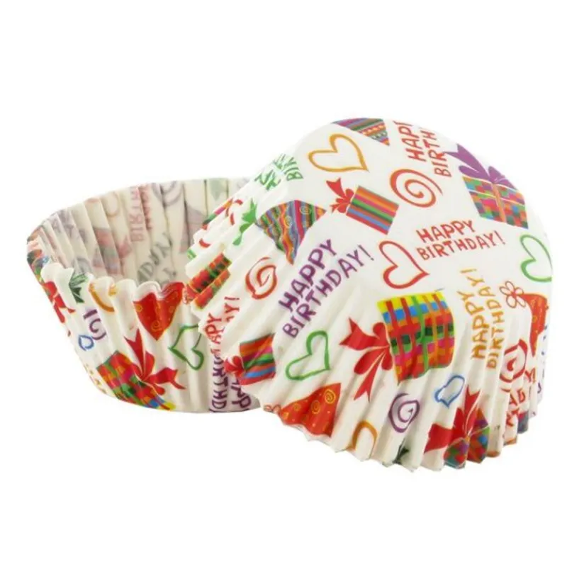 Cerf Dellier Caissettes cupcakes "Happy birthday" (x50)