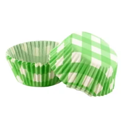 Cerf Dellier Caissettes cupcakes "Vichy vert anis" (x50)