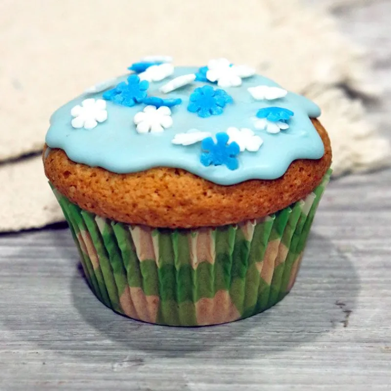 Cerf Dellier Caissettes cupcakes "Vichy vert anis" (x50)