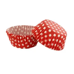 Cerf Dellier Caissettes cupcakes rouges à pois (x50)