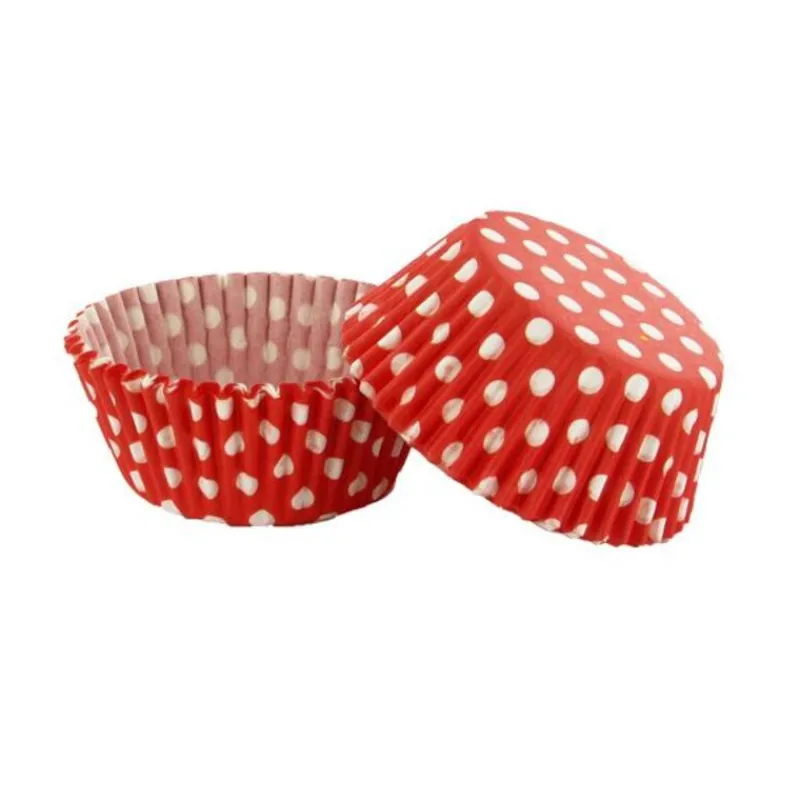 Cerf Dellier Caissettes cupcakes rouges à pois (x50)