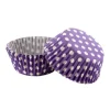 Cerf Dellier Caissettes cupcakes violettes à pois blancs (x50)