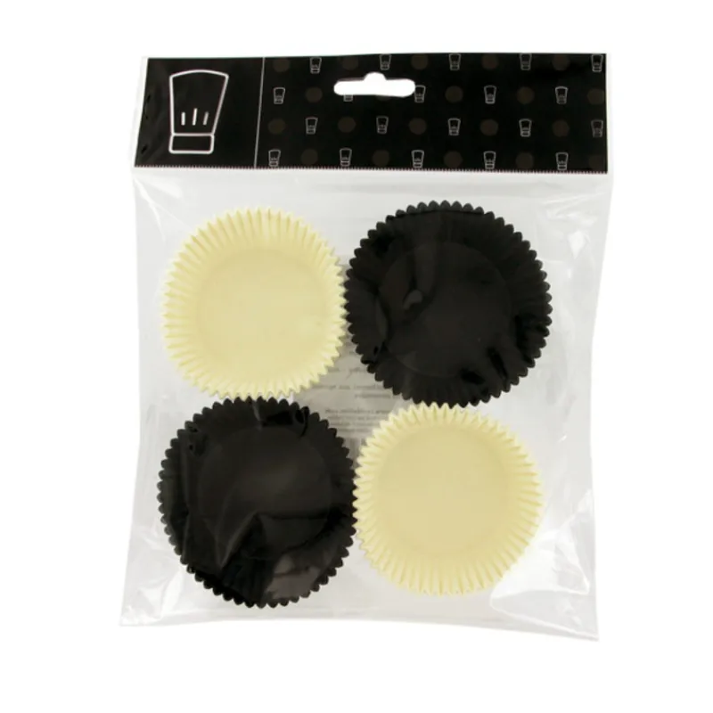 Cerf Dellier Caissettes de cuisson noires et blanches (x80)