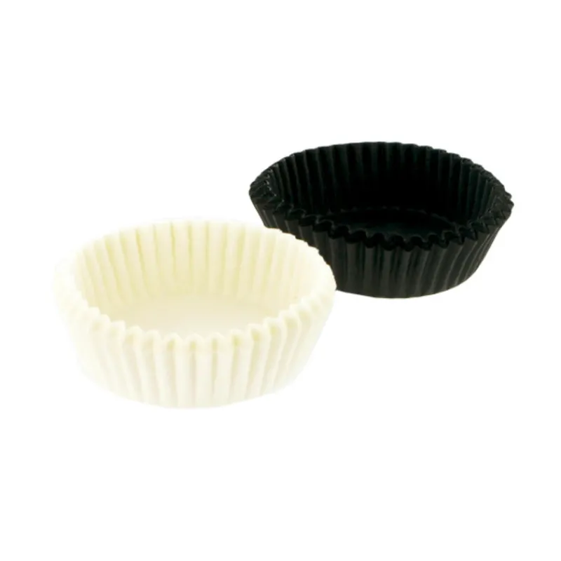 Cerf Dellier Caissettes moyennes de cuisson noires et blanches (x120)