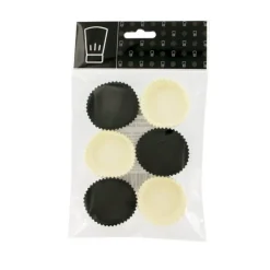 Cerf Dellier Caissettes moyennes de cuisson noires et blanches (x120)