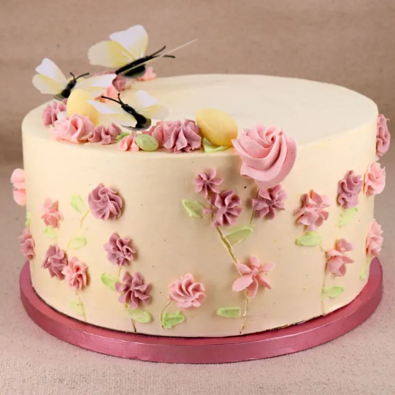 Cerf Dellier Cake Drum Rond Rose Ø 17 cm