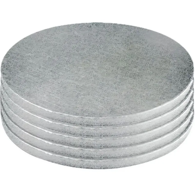 Cerf Dellier Cake Drums Ronds Argent Ø 30 cm (x5)