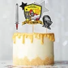 Cerf Dellier Cake topper assortis "Joyeux anniversaire" thème Chevaliers