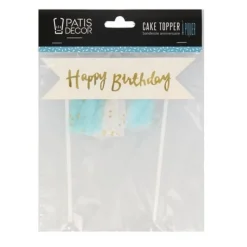 Cerf Dellier Cake topper banderole anniversaire