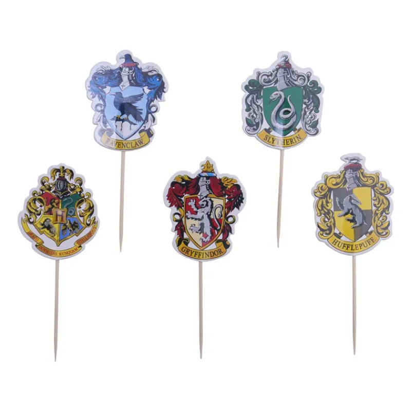 Cerf Dellier Cake topper blasons maisons Harry Potter (x6)