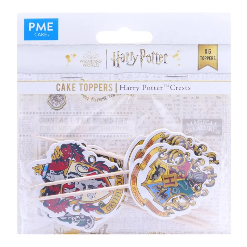 Cerf Dellier Cake topper blasons maisons Harry Potter (x6)