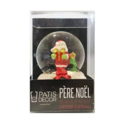 Cerf Dellier Cake Topper Boule à neige Père Noël
