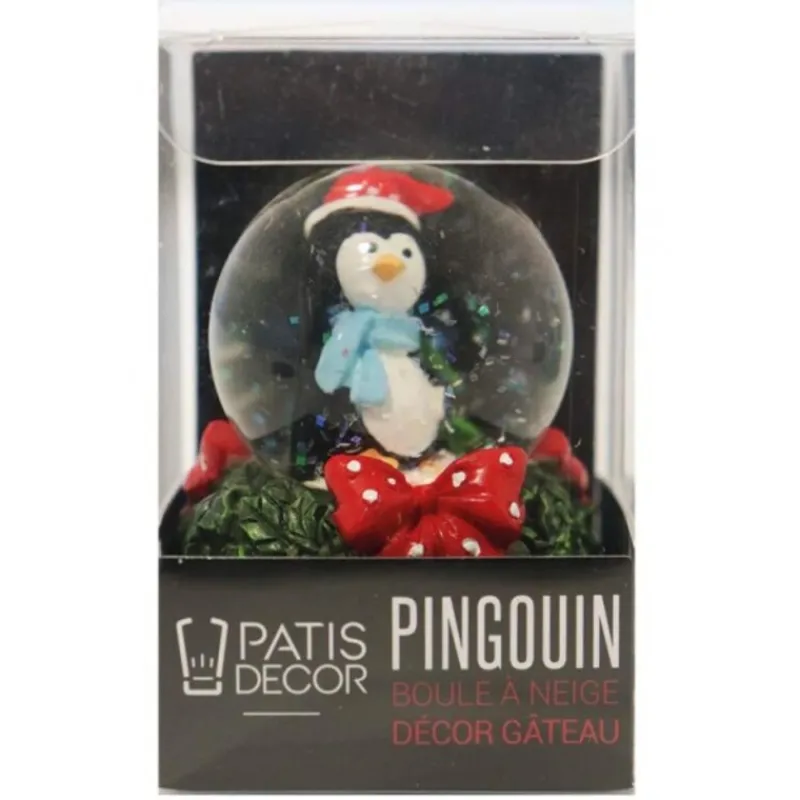 Cerf Dellier Cake Topper Boule à neige Pingouin