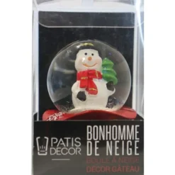 Cerf Dellier Cake Topper Boule à neige Bonhomme de neige