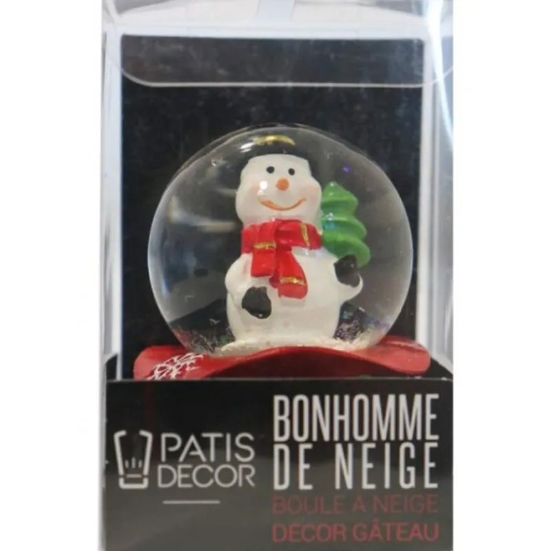 Cerf Dellier Cake Topper Boule à neige Bonhomme de neige