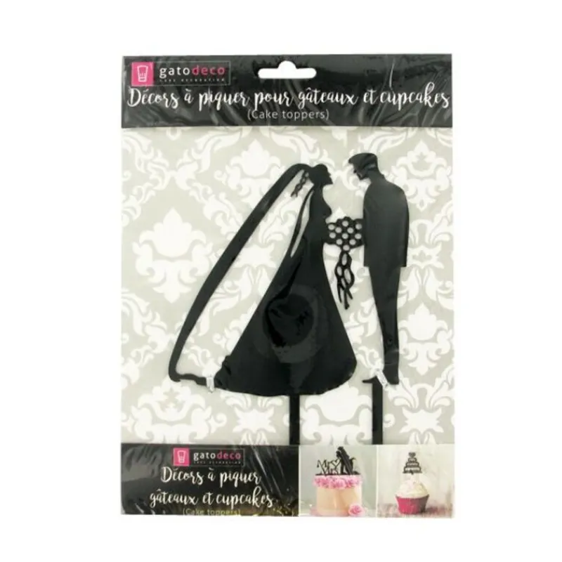 Cerf Dellier Cake Topper Couple de mariés