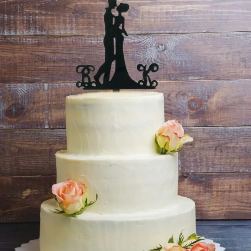 Cerf Dellier Cake Topper Couple enlacé