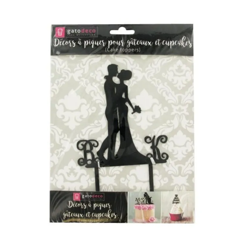 Cerf Dellier Cake Topper Couple enlacé