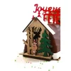 Cerf Dellier Cake topper en bois chalet de Noël Renne