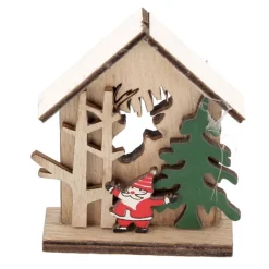 Cerf Dellier Cake topper en bois chalet de Noël