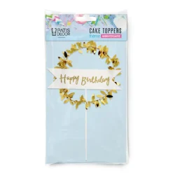 Cerf Dellier Cake topper "Happy birthday"