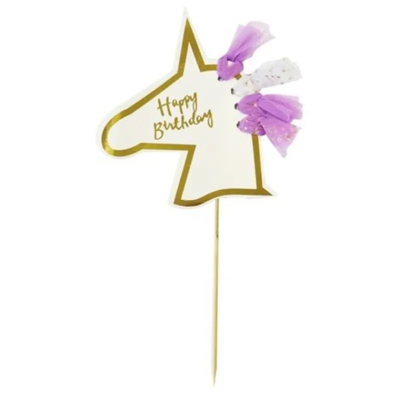 Cerf Dellier Cake topper tête de licorne