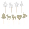 Cerf Dellier Cake toppers mix de Noël